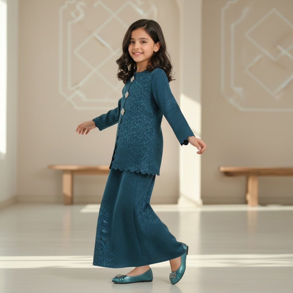 Girl wearing a full-length modest dress