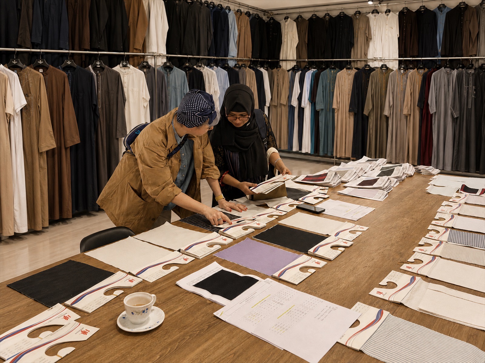 Fabric and colour selection