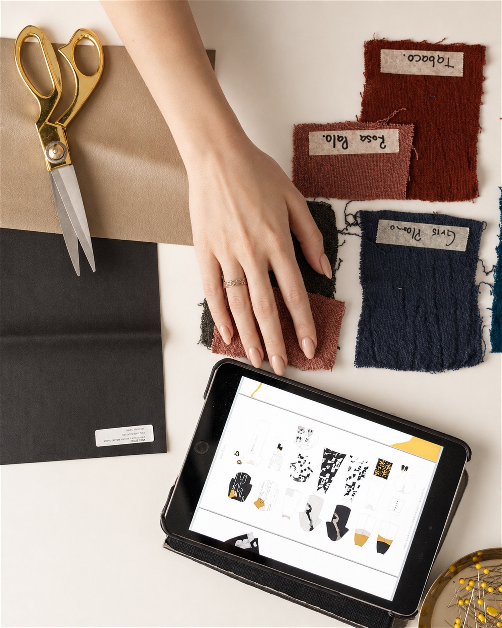 Modest-fashion collection arranged for review